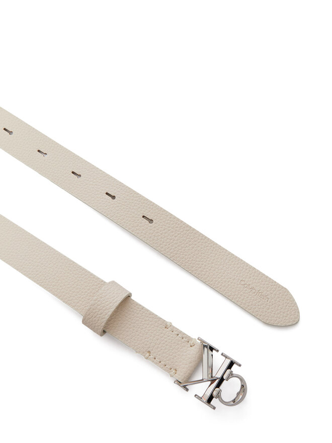 Calvin Klein Damengürtel Calvin Klein Facet Ck Buckle Pebble LV04F7060G Creme