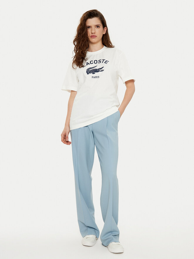 Lacoste Lacoste Marškinėliai TH2733 Écru Regular Fit