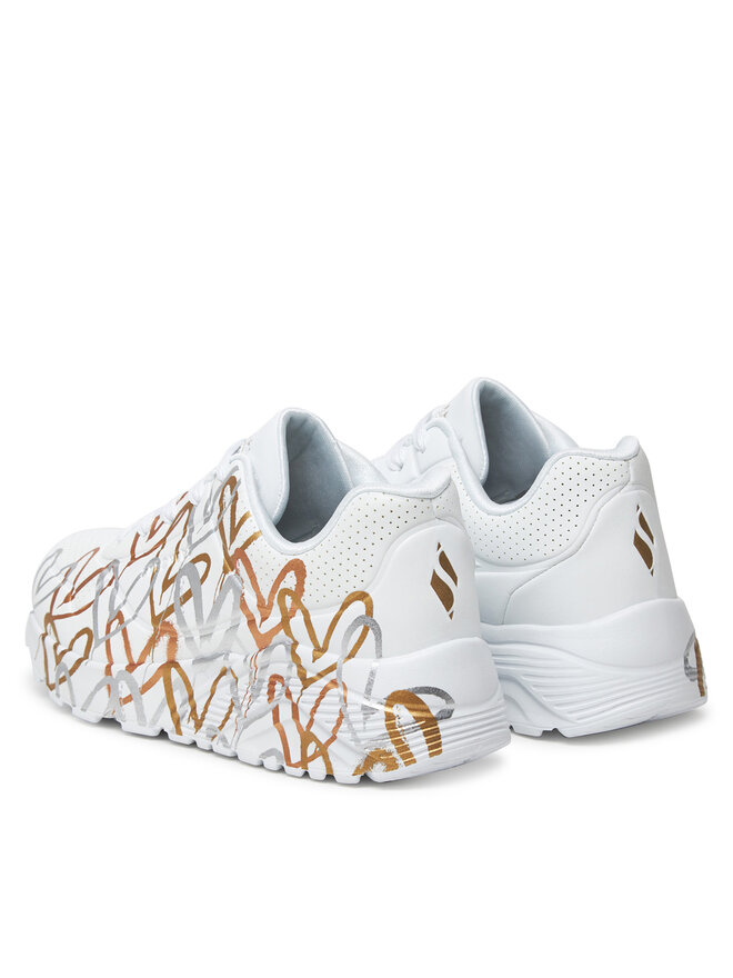 Skechers Αθλητικά Skechers Uno Lite-Metallic Love 314067L/WTGD Λευκό