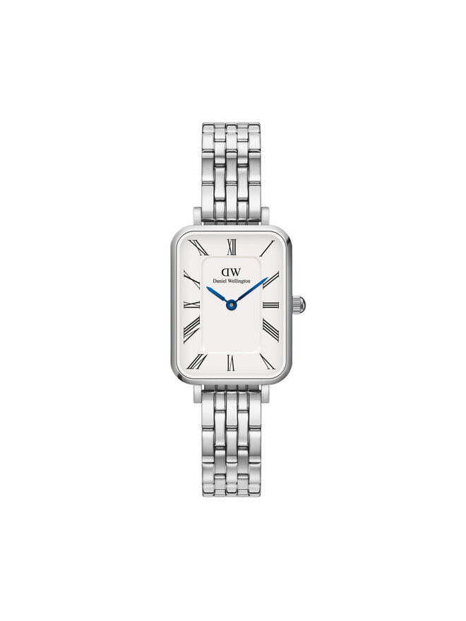 Daniel Wellington Zegarek Daniel Wellington Quadro Roman Numerals 5-Link DW00100691 Srebrny