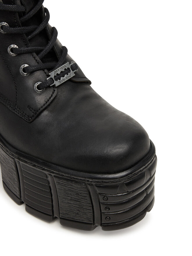 NEW ROCK Īsie zābaki NEW ROCK M-TM001-C2 Melns