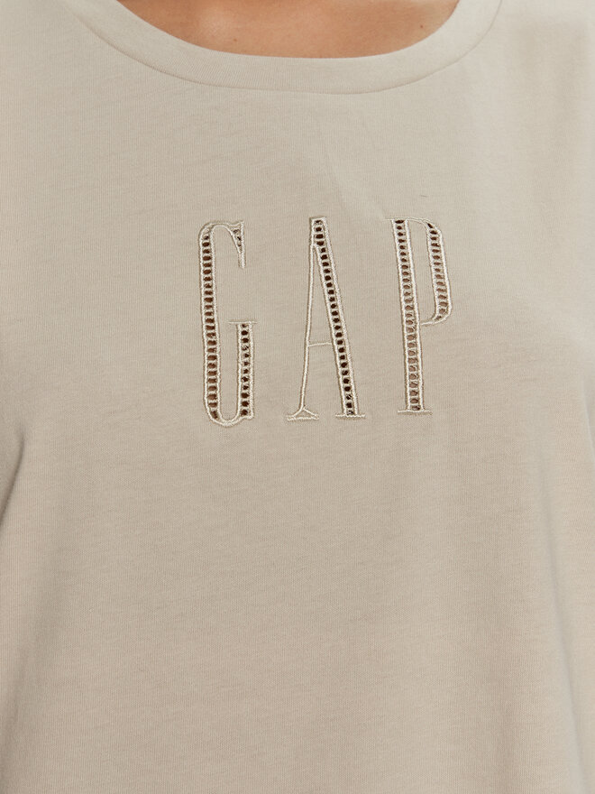 Gap Gap Marškinėliai 627139-03 Écru Loose Fit