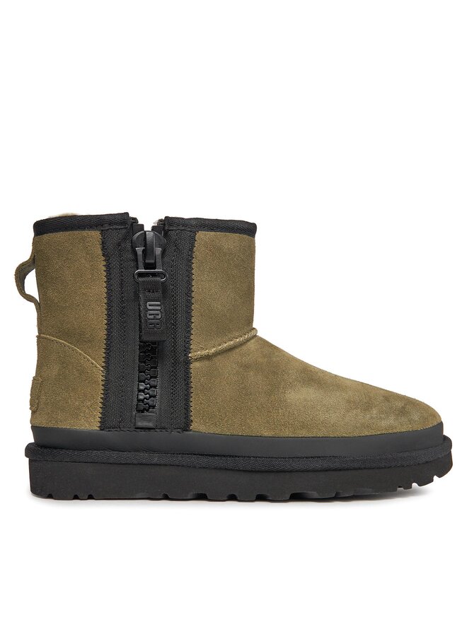 Stivali da neve Ugg W Classic Mini Zipper Tape Logo 1144034 Verde escarpe
