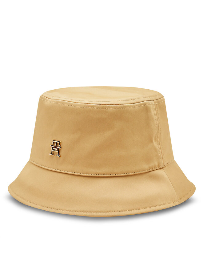 Tommy Hilfiger Kapelusz Tommy Hilfiger Distinct Rain Bucket Hat AW0AW16781 Beżowy