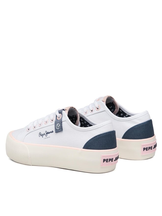 Pepe Jeans Tenisky Pepe Jeans Ottis W Sun PLS31456 Bílá