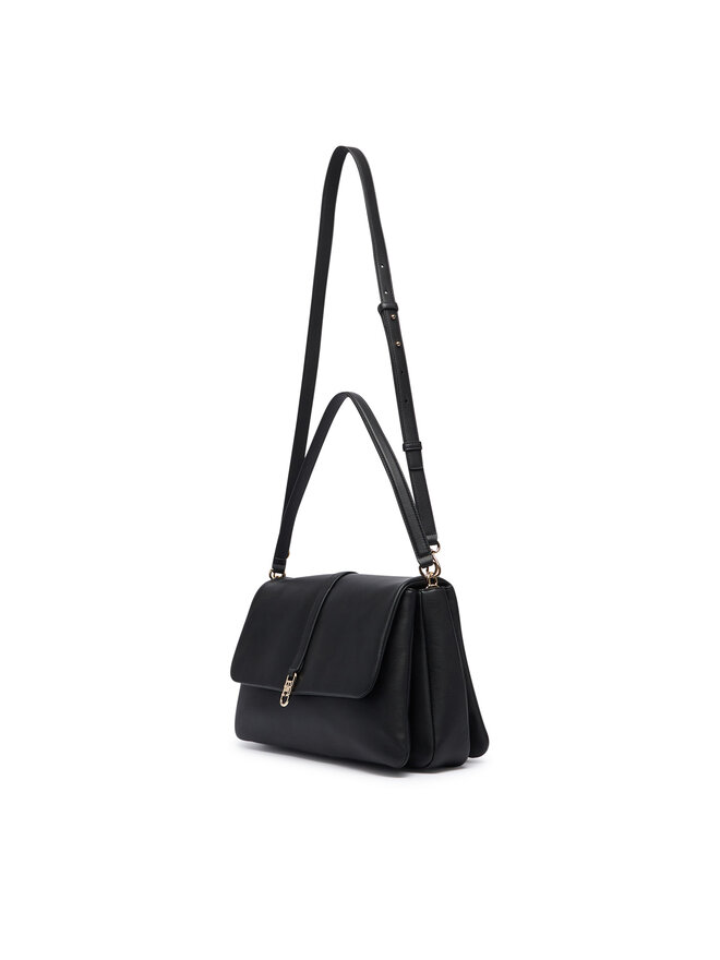 Tommy Hilfiger Handtasche Tommy Hilfiger Th Libre Satchel AW0AW19197 Schwarz