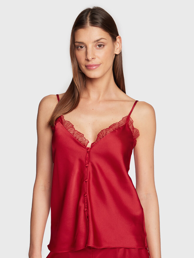 Etam Etam Zgornji del pižame Ombrelle 6531095 Rdeča Regular Fit