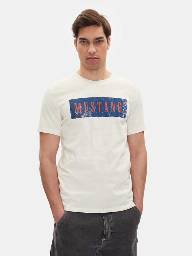 Mustang Mustang T-Shirt Austin 1016274 Λευκό Regular Fit