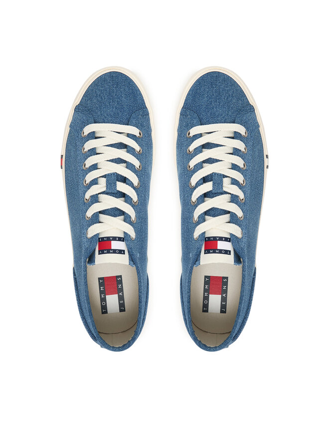Tommy Jeans Sneakers aus Stoff Tommy Jeans Archive Y2K Lace Up Denim EM0EM01751 Blau