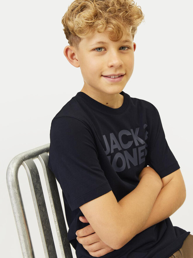 Jack&Jones Junior Jack&Jones Junior Marškinėliai Corp Logo 12152730 Juoda Regular Fit