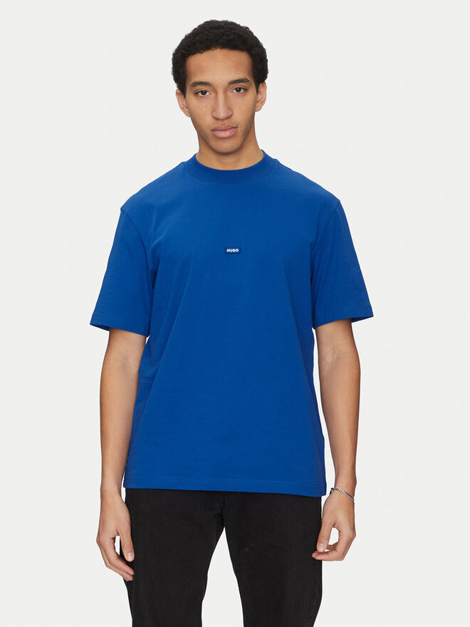 HUGO HUGO Marškinėliai Nieros 50509991 Mėlyna Regular Fit