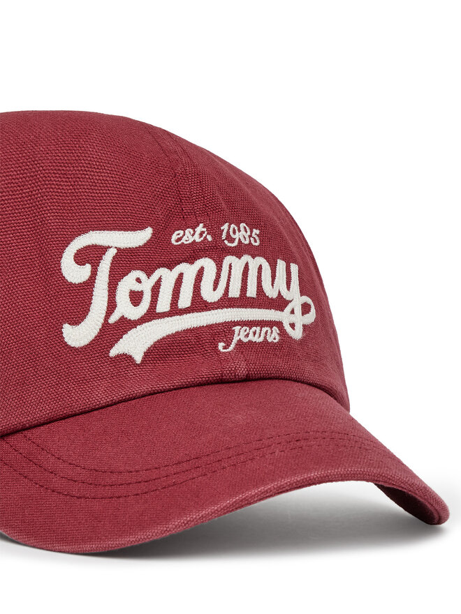 Tommy Jeans Καπέλο Jockey Tommy Jeans Archive Script AM0AM13550 Κόκκινο