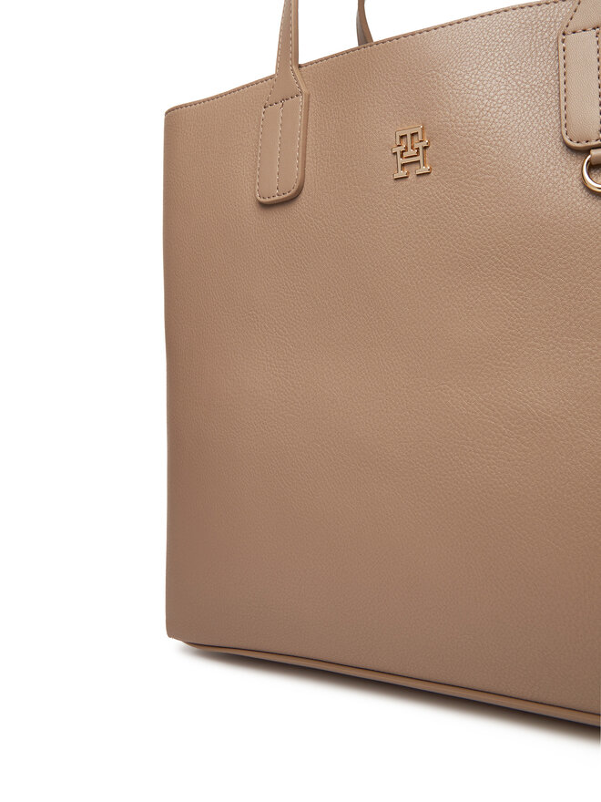 Tommy Hilfiger Kabelka Tommy Hilfiger Th Distinct Satchel AW0AW17463 Béžová