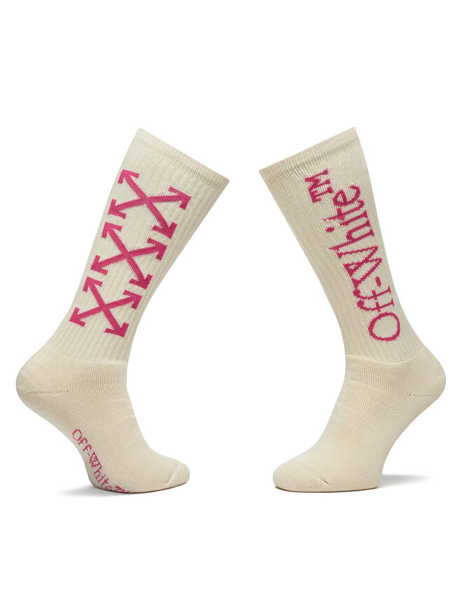 Off-White Calcetines altos para hombre Off-White OWRA003S23KNI0010432 Écru