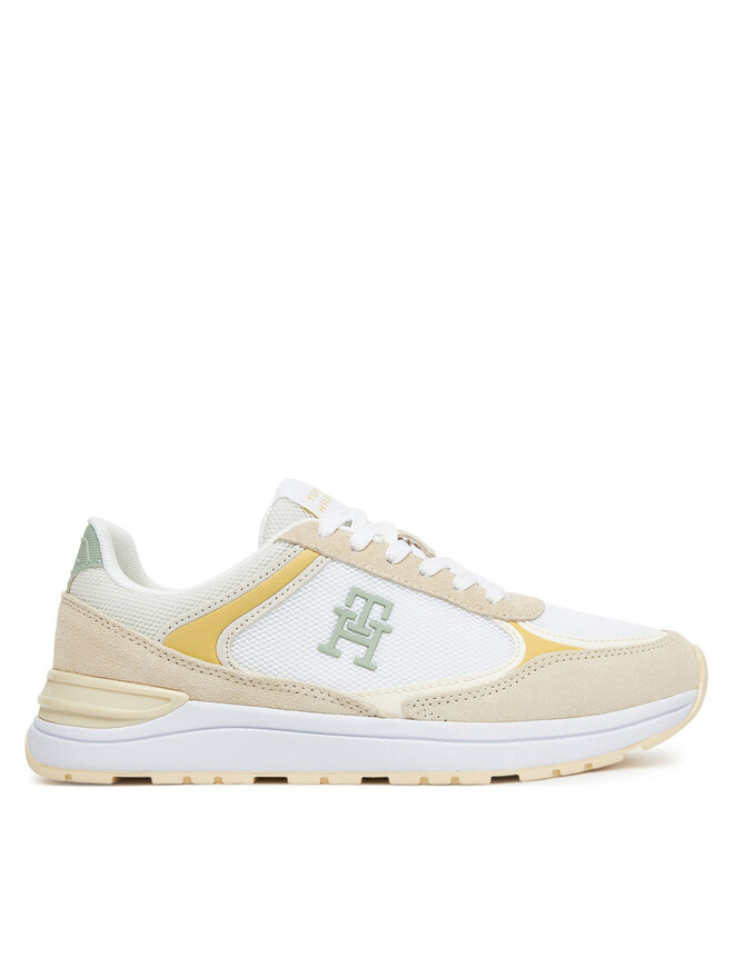 Tommy Hilfiger Sneakersy Tommy Hilfiger Casual Fashion Runner Mix FW0FW08324 Béžová