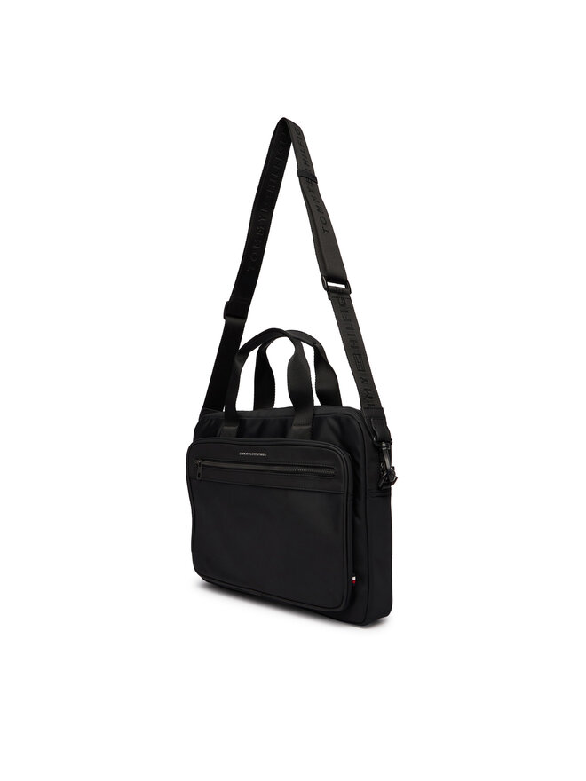 Tommy Hilfiger Laptoptasche Tommy Hilfiger Th Repreve Computer Bag AM0AM14149 Schwarz