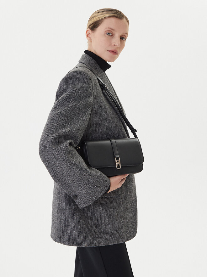 Tommy Hilfiger Handtasche Tommy Hilfiger Th Libre Flap Crossover AW0AW17723 Schwarz