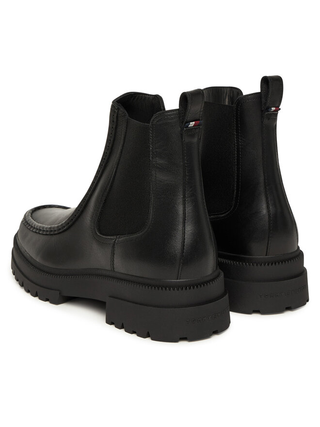 Tommy Hilfiger Klassische Stiefeletten Tommy Hilfiger Th Chunky Dress Casual Chel FM0FM05763 Schwarz