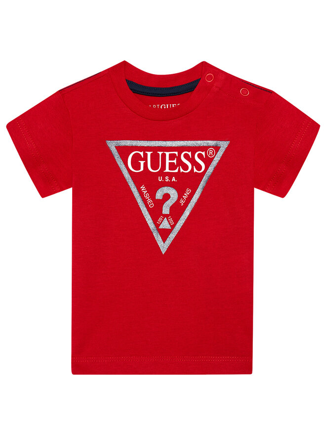 Guess Guess Marškinėliai N73I55 K8HM0 Raudona Regular Fit