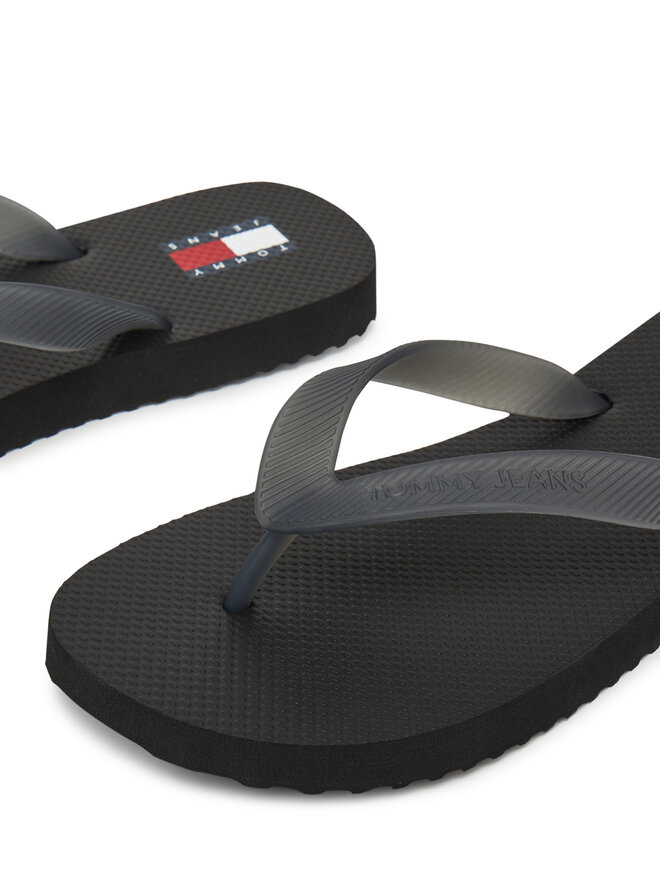 Tommy Jeans Japonki Tommy Jeans Tjw Logo Flip Flop EN0EN02447 Czarny
