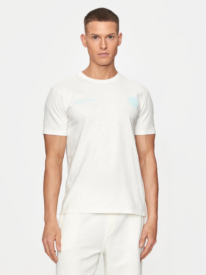 United Colors Of Benetton United Colors Of Benetton Camiseta 3F98U1092 Écru Regular Fit