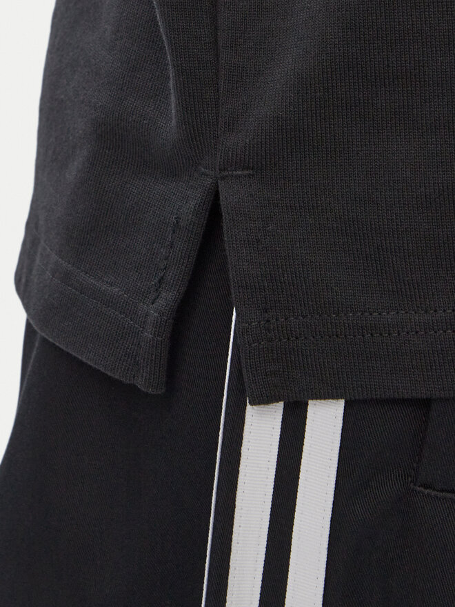 adidas adidas Поло 3-Stripes Rugby Longsleeve Polo KE3576 Чорний Regular Fit