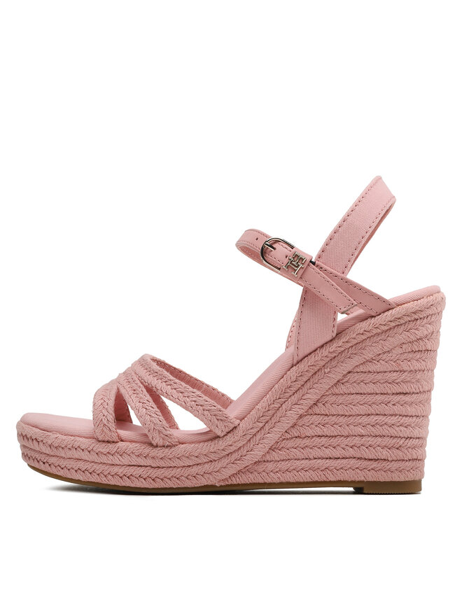 Tommy Hilfiger Εσπαντρίγιες Tommy Hilfiger Essential Wedge Sandal FW0FW07159 Ροζ