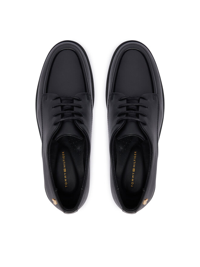 Tommy Hilfiger Oxford Schuhe Tommy Hilfiger Classoc Leather Derby FW0FW09487 Schwarz