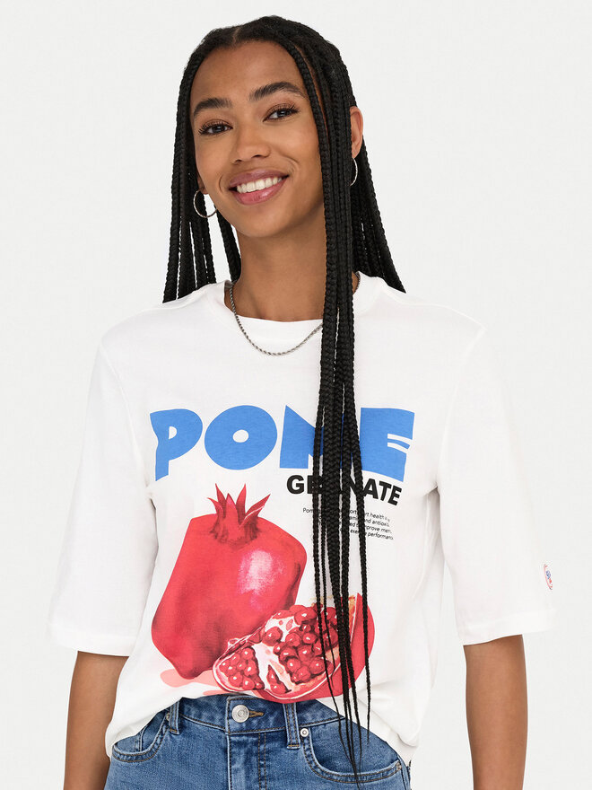ONLY ONLY Marškinėliai Phoebe 15351369 Balta Regular Fit