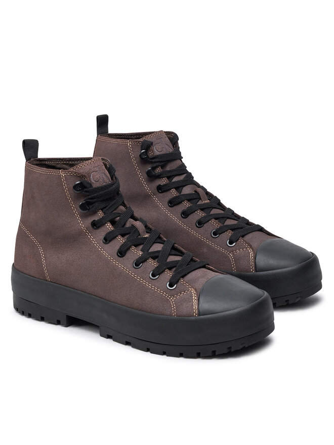 Calvin Klein Jeans Pohodni čevlji Calvin Klein Jeans Lugged Hybrid High Laceup Auth YM0YM01092 Rjava