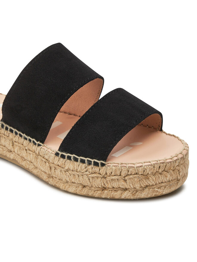 Manebi Espadrilles Manebi Hamptons Double Sole 2 Bands Sandals K 1.0 JB Melns