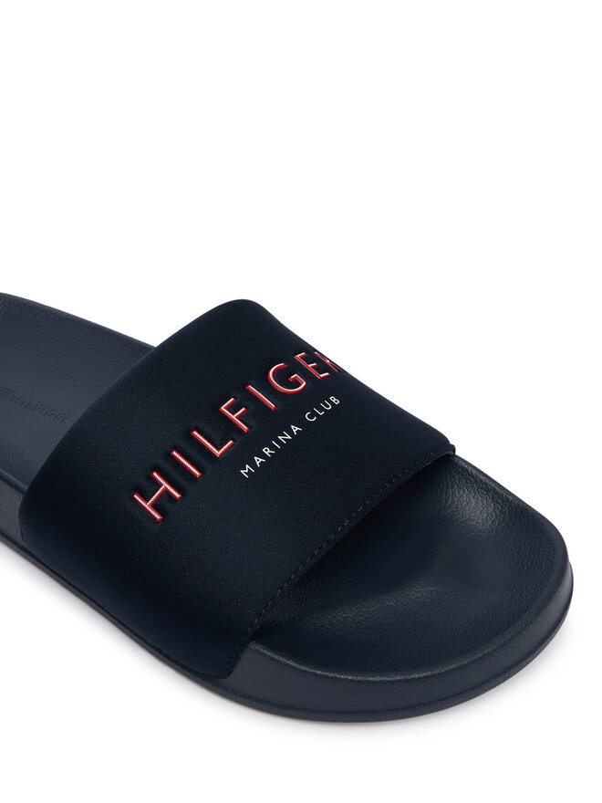 Tommy Hilfiger Pantoletten Tommy Hilfiger Hilifger Neoprene Pool Slide FM0FM05898 Dunkelblau