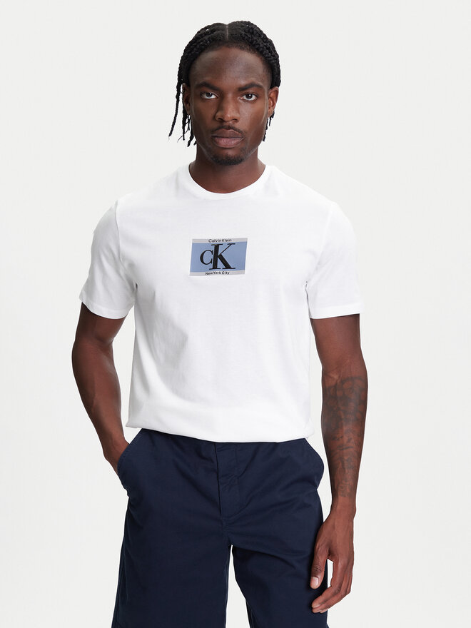 Calvin Klein Calvin Klein Camiseta Box Tape Graphic LV04RC854G Blanco Regular Fit