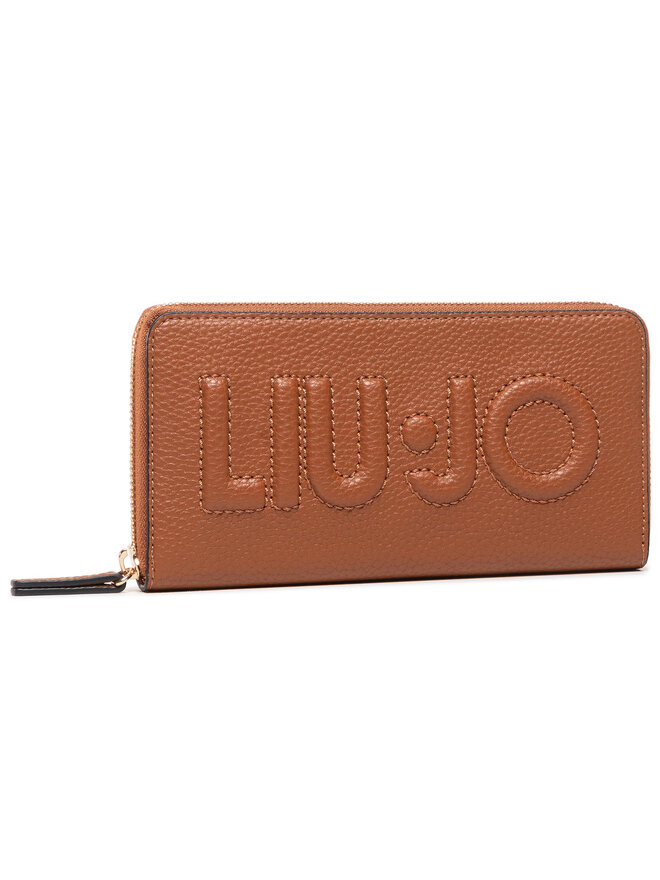 Liu Jo Duży Portfel Damski Liu Jo Xl Zip Around AF0214 E0086 Brązowy