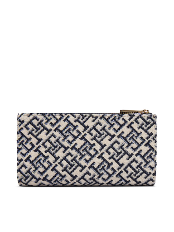Tommy Hilfiger Geldbörse Tommy Hilfiger Th Icon Long Bifold Jacquard AW0AW19003 Blau