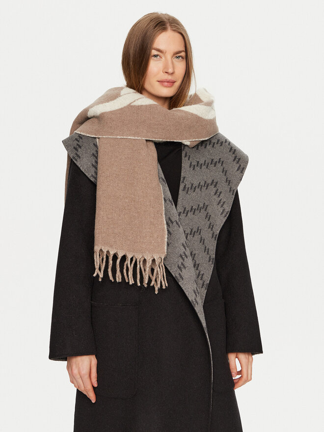 KARL LAGERFELD Szalik KARL LAGERFELD 246W3308 Beżowy