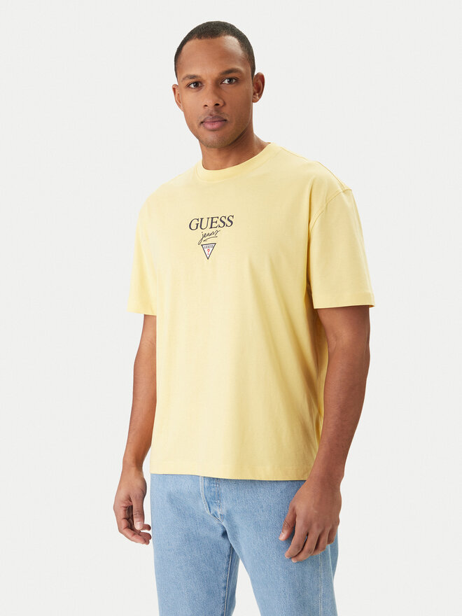 Guess Jeans Guess Jeans Футболка M6RI45 K8HM0 Жовтий Oversize