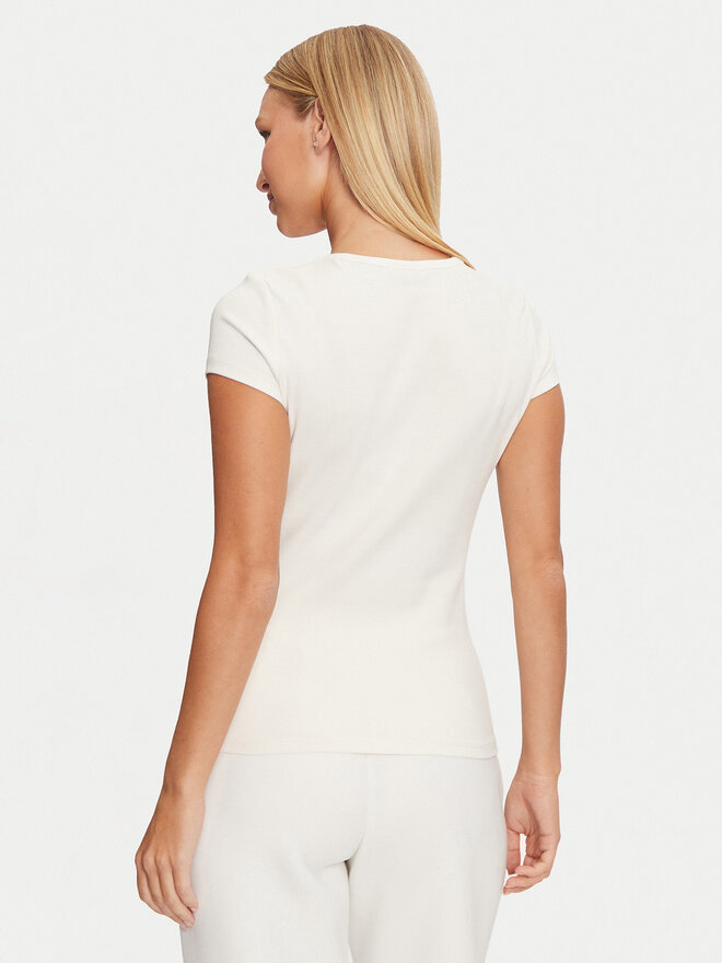 Guess Guess Marškinėliai V4BI16 KCIV1 Écru Regular Fit