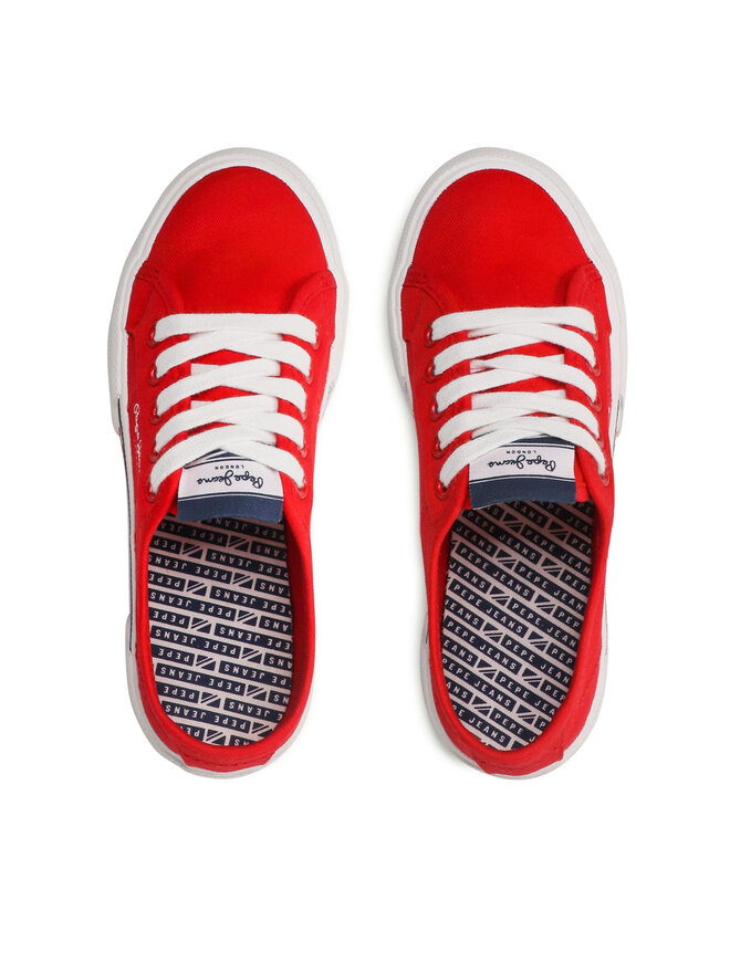 Pepe Jeans Πάνινα παπούτσια Pepe Jeans Brady Boy Basic PBS30527 Κόκκινο
