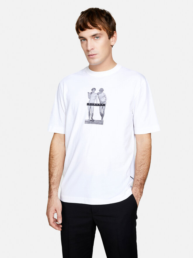 Sisley Sisley T-Shirt 3I1XS103I Λευκό Regular Fit
