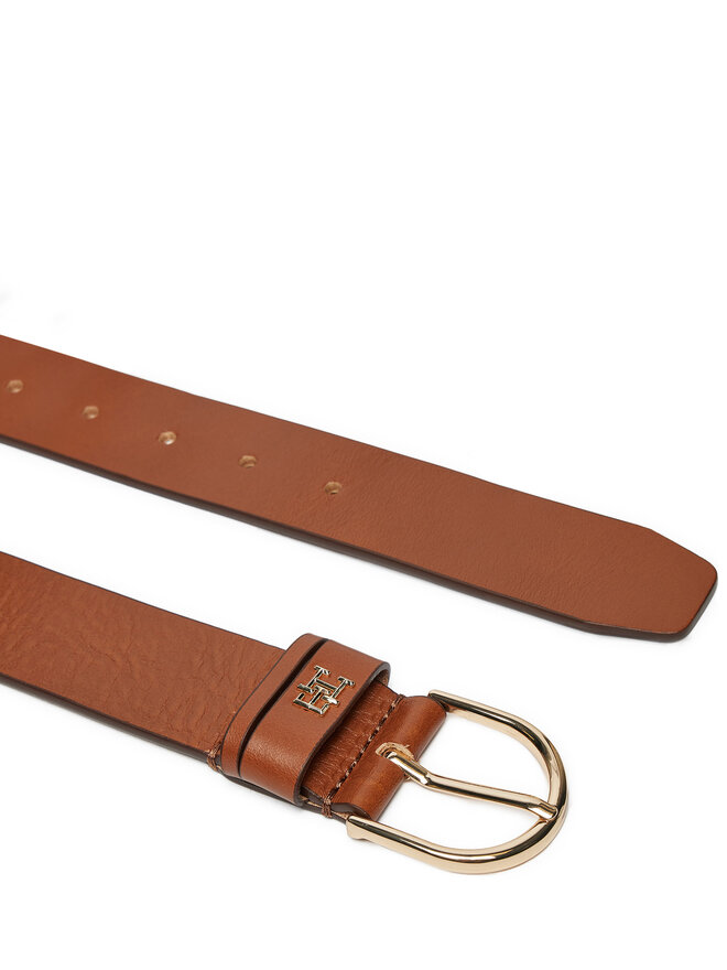 Tommy Hilfiger Pasek Damski Tommy Hilfiger Essential Effortless AW0AW16352 Brązowy