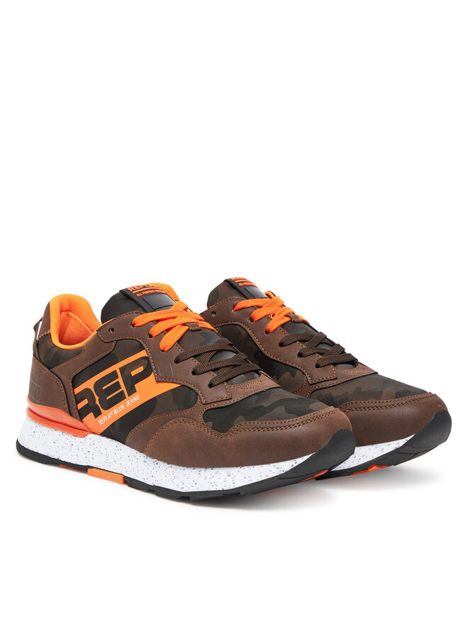 REPLAY Sneakersy REPLAY GMS68 .000.C0096T Brązowy