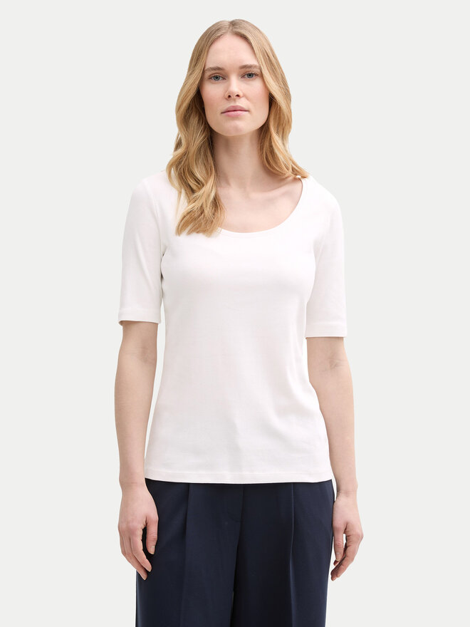 Tom Tailor Tom Tailor Marškinėliai 1045541 Balta Regular Fit