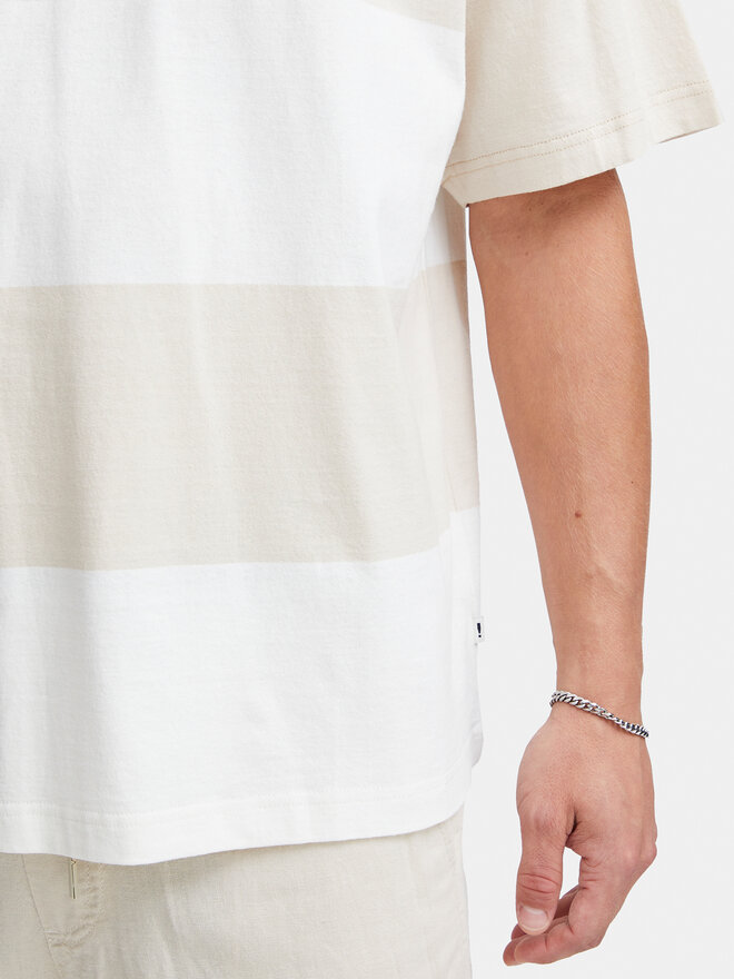Solid Solid T-Shirt Ijam 21108144 Beige Regular Fit