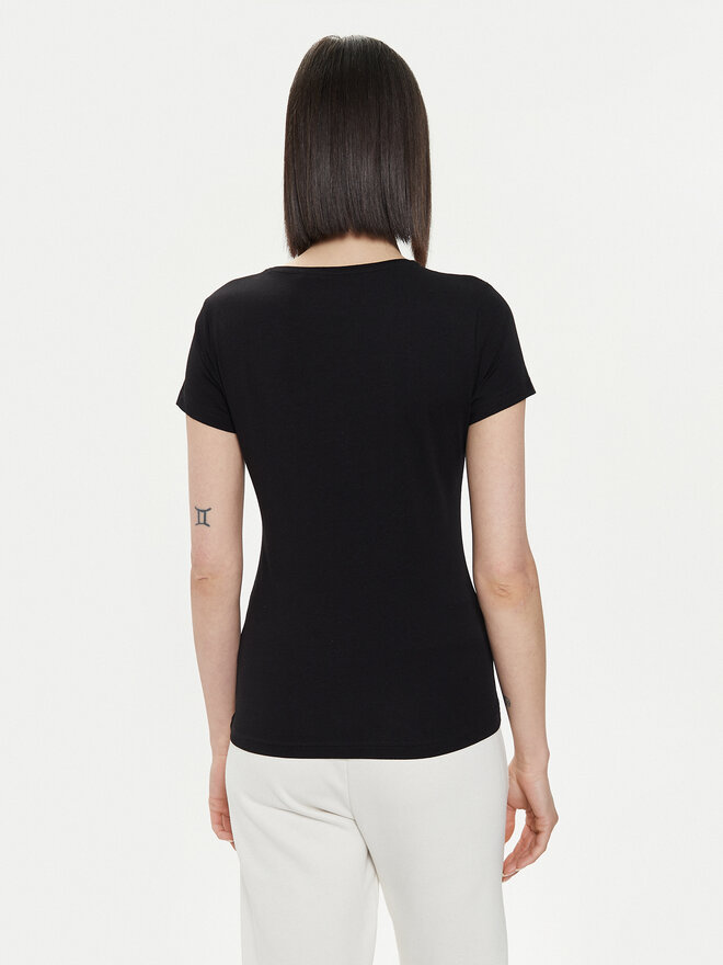 4F 4F Marškinėliai 4FWSS24TTSHF1163 Juoda Slim Fit