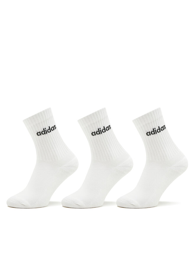 adidas Lange Socken adidas Linear Crew Cushioned Socks 3 Pairs HT3455 Weiß