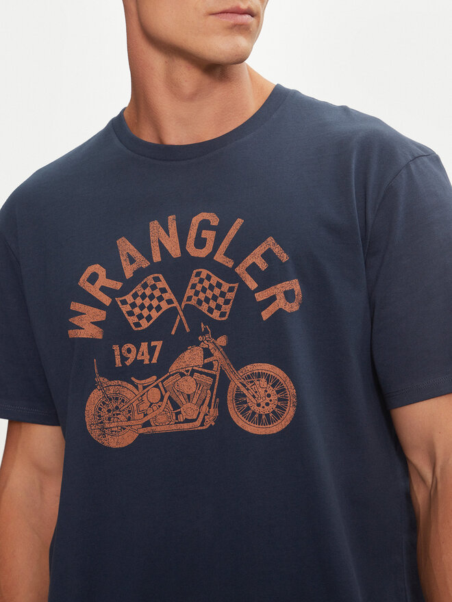 Wrangler Wrangler T-Shirt Americana 112357436 Dunkelblau Regular Fit