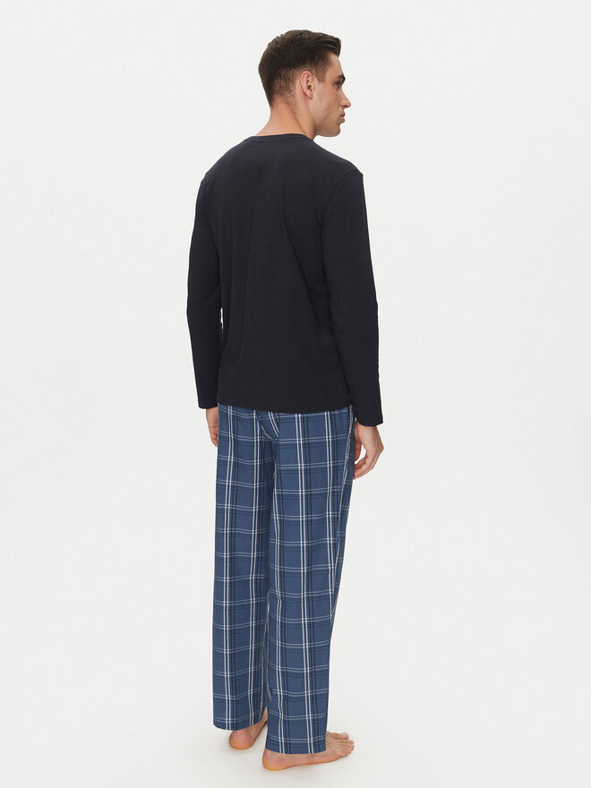 BOSS BOSS Pižama Easy Long Set 50535882 Tamsiai mėlyna Regular Fit