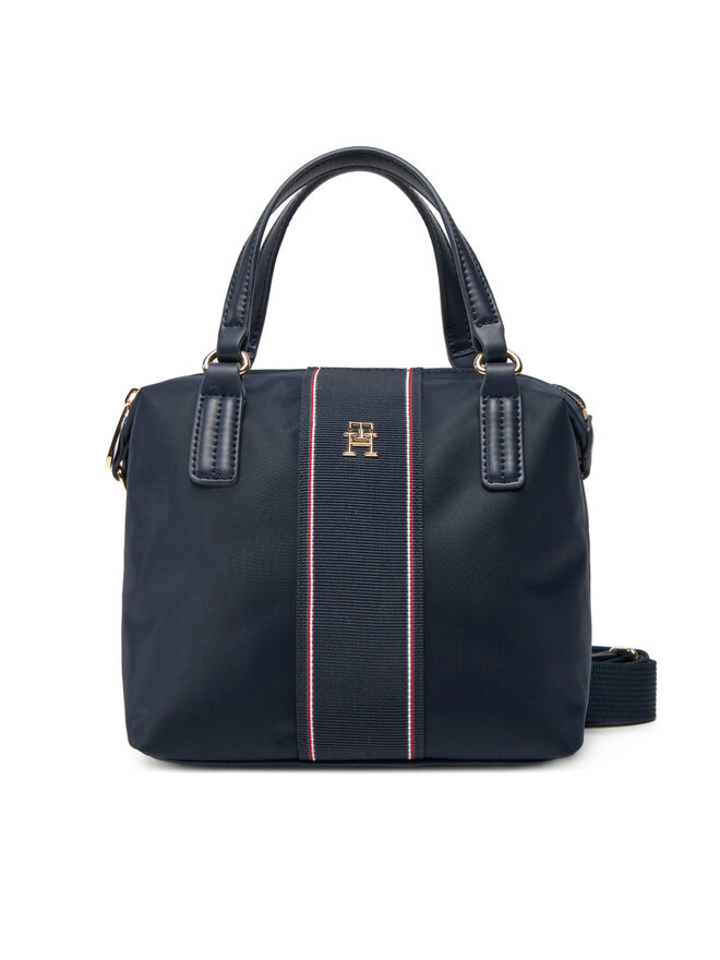 Tommy Hilfiger Torebka Tommy Hilfiger Poppy Small Tote Corp AW0AW17204 Granatowy
