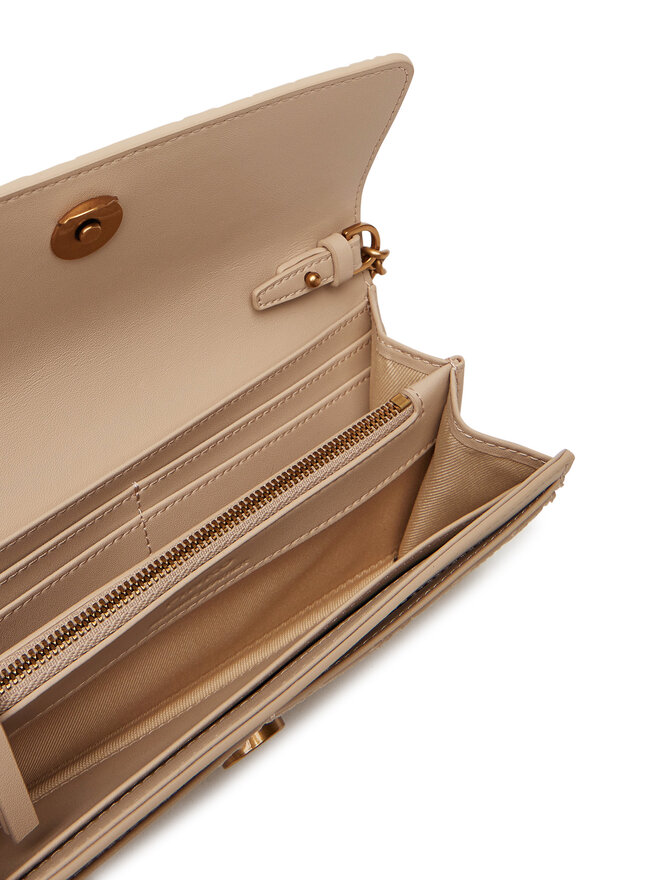 PINKO Великий жіночий гаманець PINKO Love Tiny Birds Wallet C 103765 A1YB Бежевий